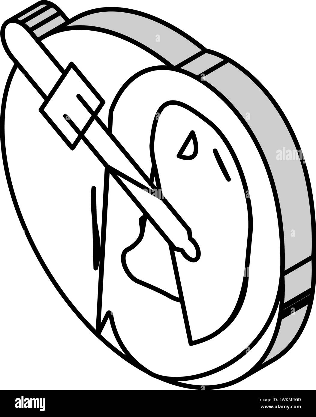 ear care audiologist doctor isometric icon vector illustration Stock