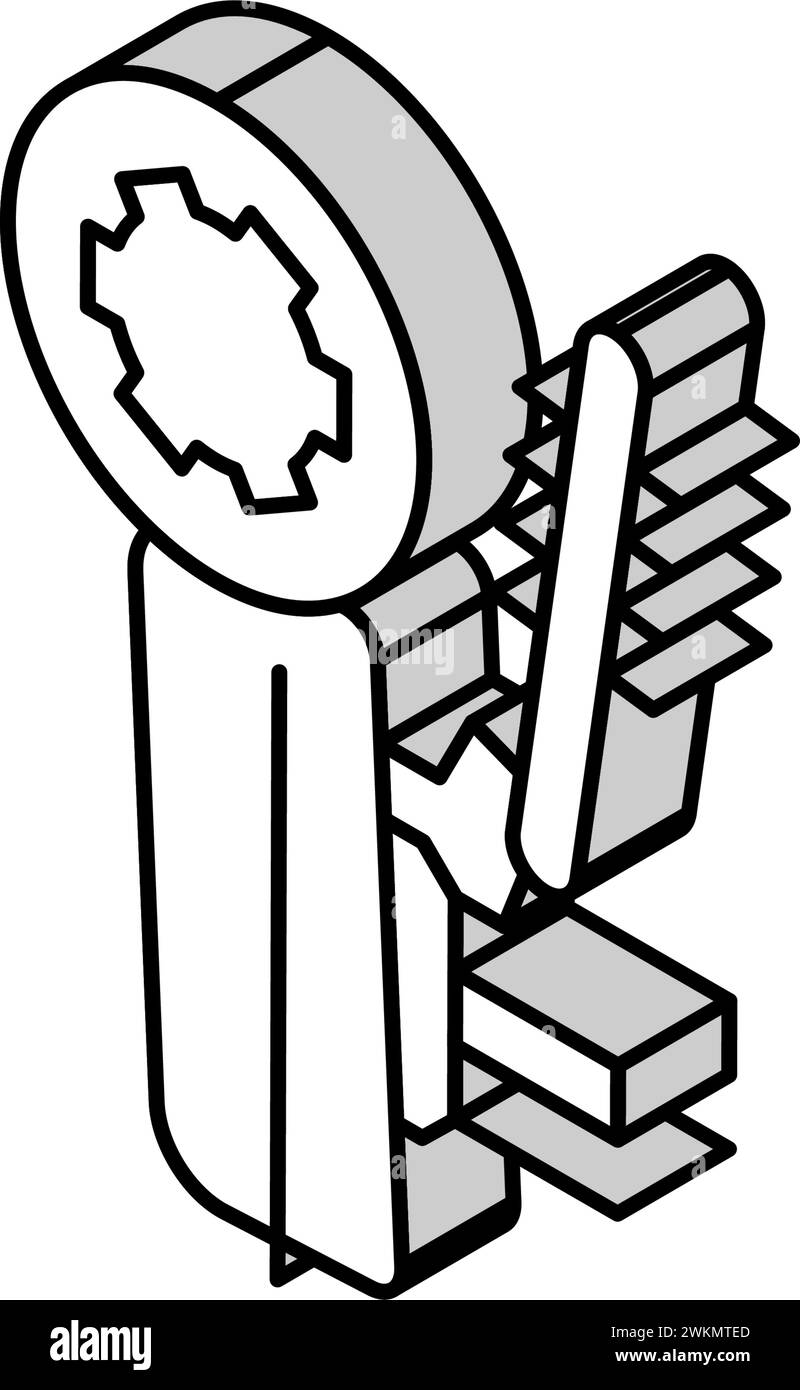 wheel alignment car mechanic isometric icon vector illustration Stock ...