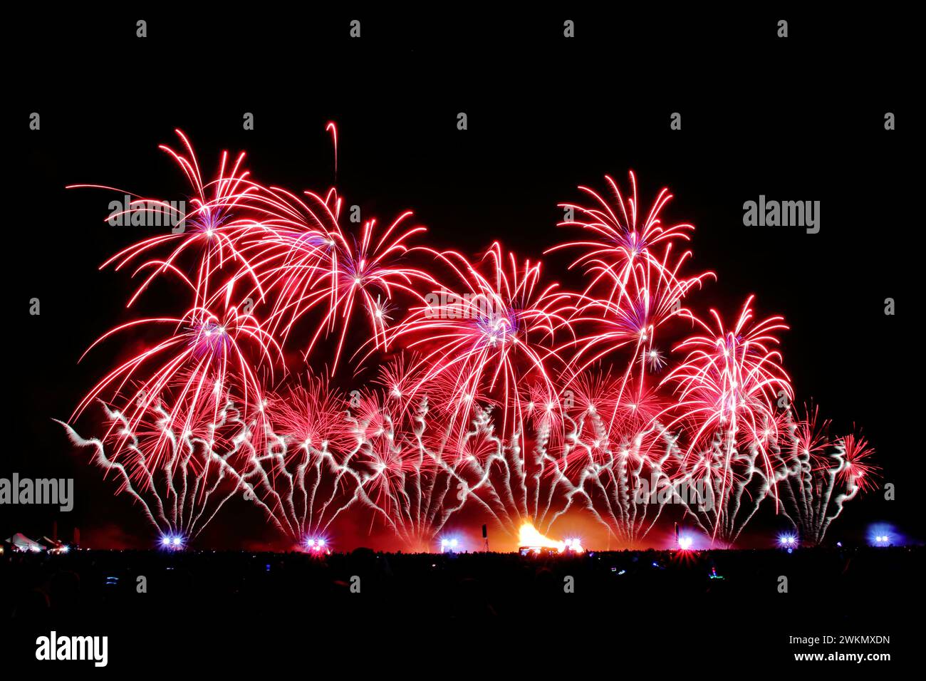 fireworks display, Dalton barracks Stock Photo