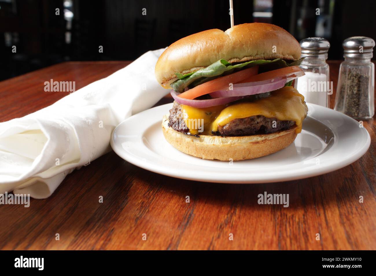 Super Cheese Burger Stock Photo