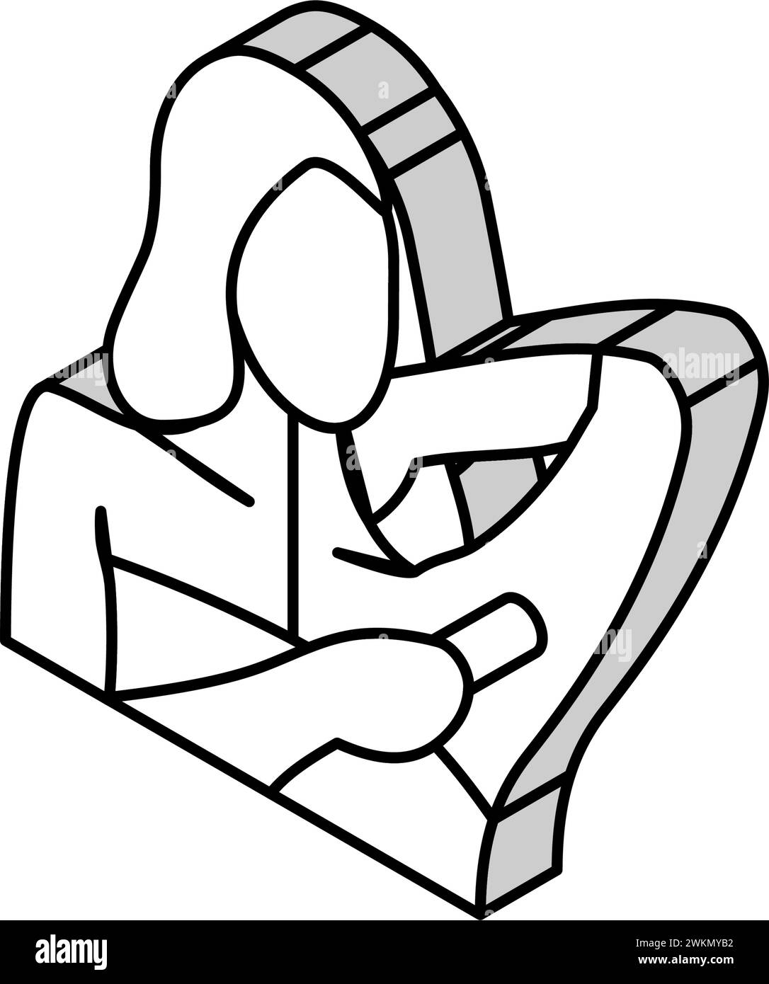 armpit hair removal female isometric icon vector illustration Stock