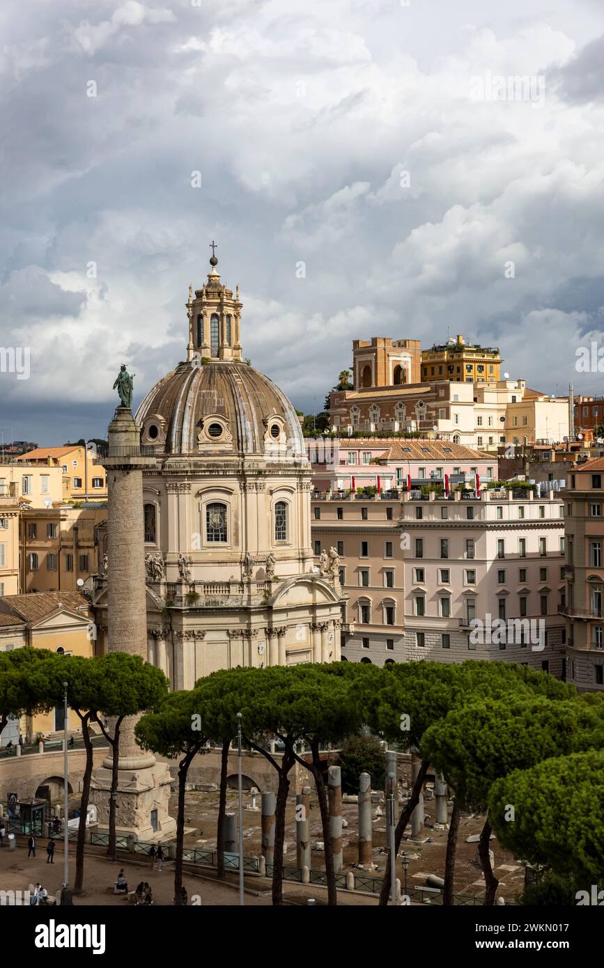 View of ruins and ancient Rome from the Victor Emmanuel II National ...