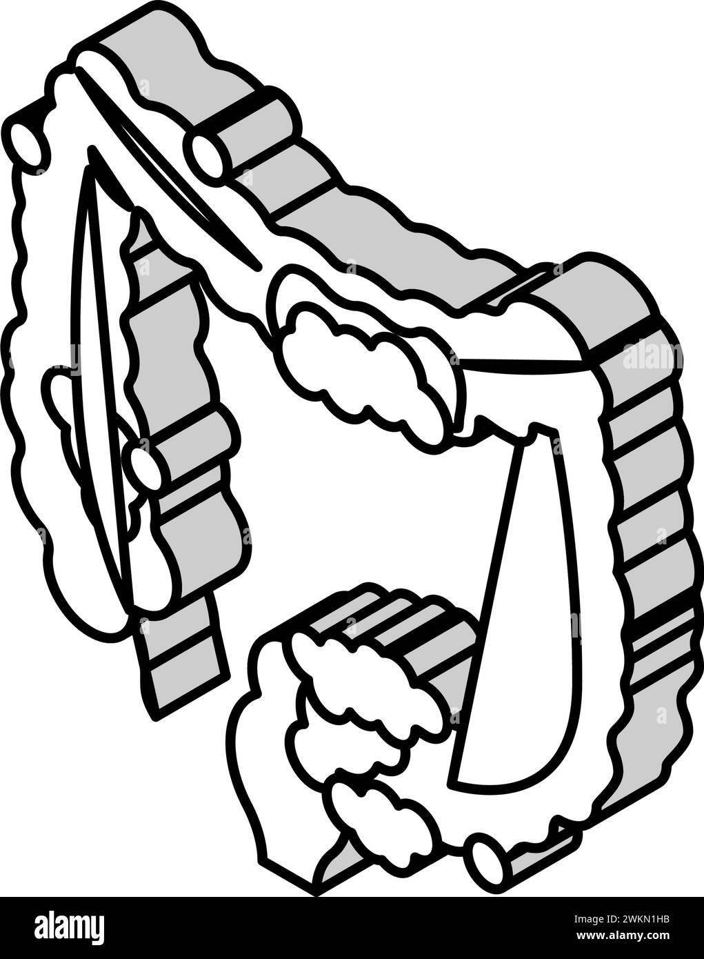 crohn disease gastroenterologist isometric icon vector illustration Stock Vector
