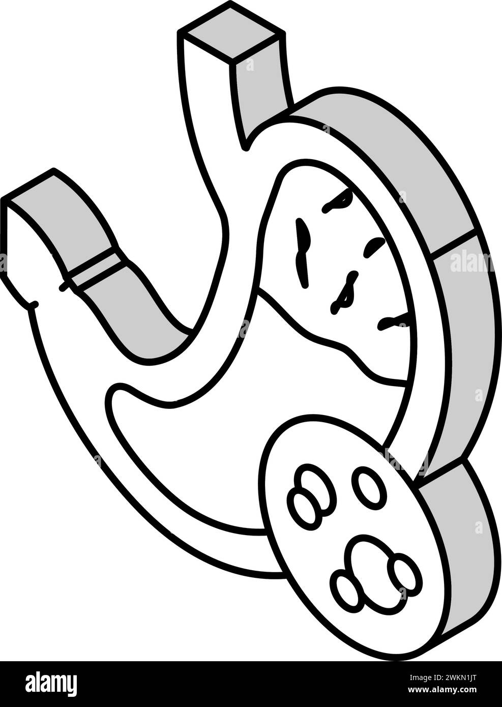 digestive enzymes gastroenterologist isometric icon vector illustration