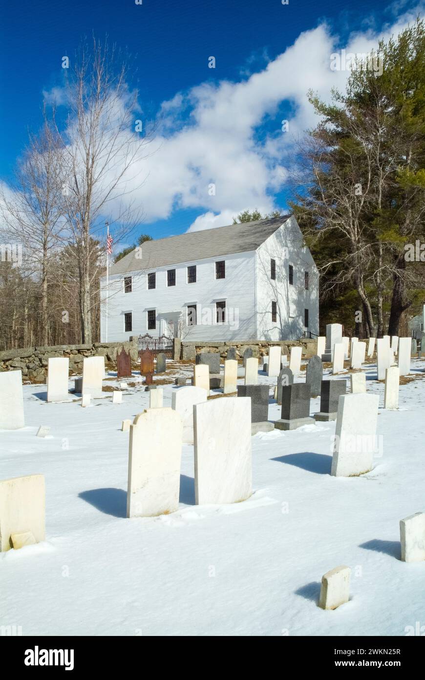 Hawke Meeting House in Danville, New Hampshire. Built in the early