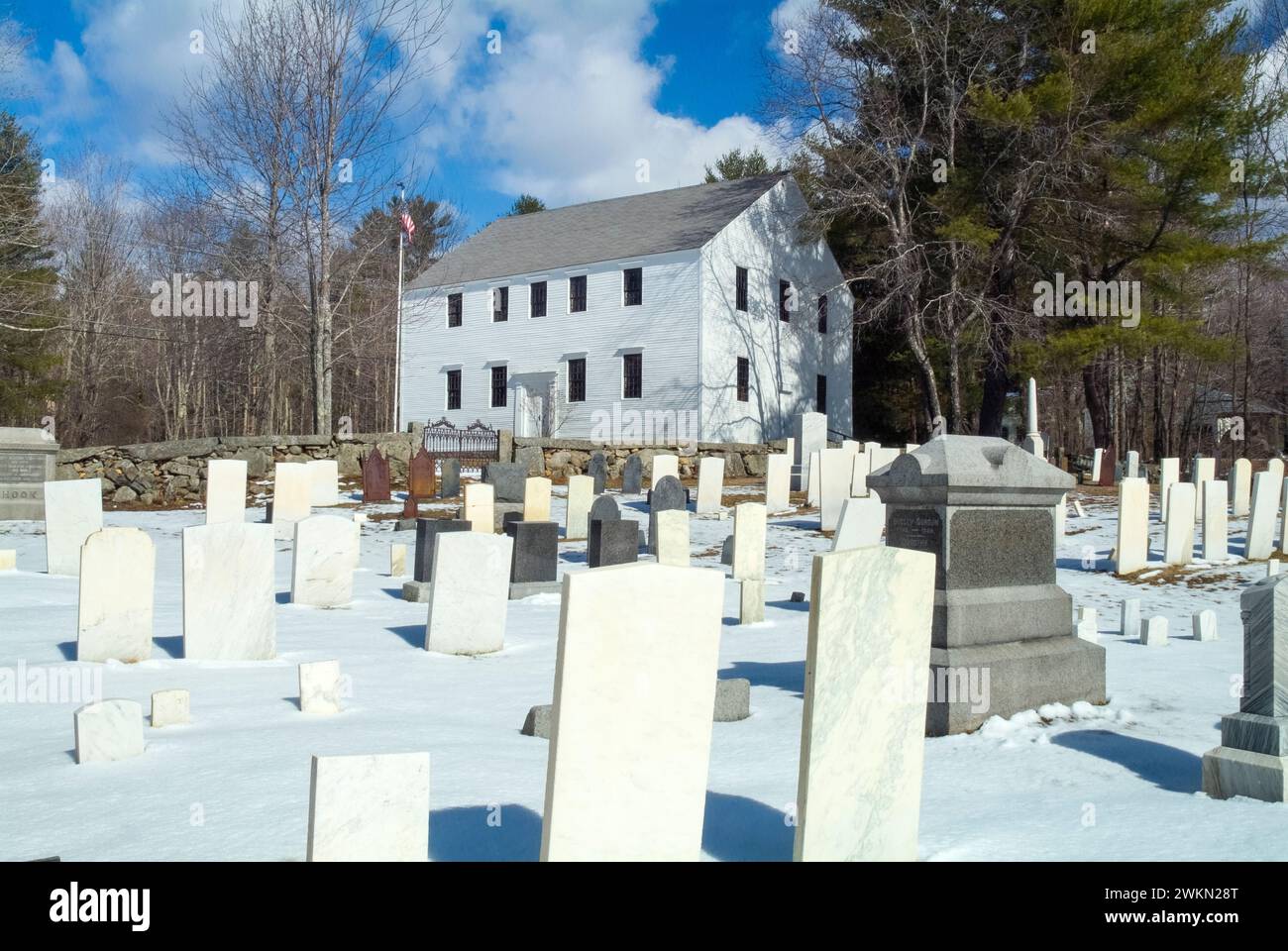 Hawke Meeting House in Danville, New Hampshire. Built in the early