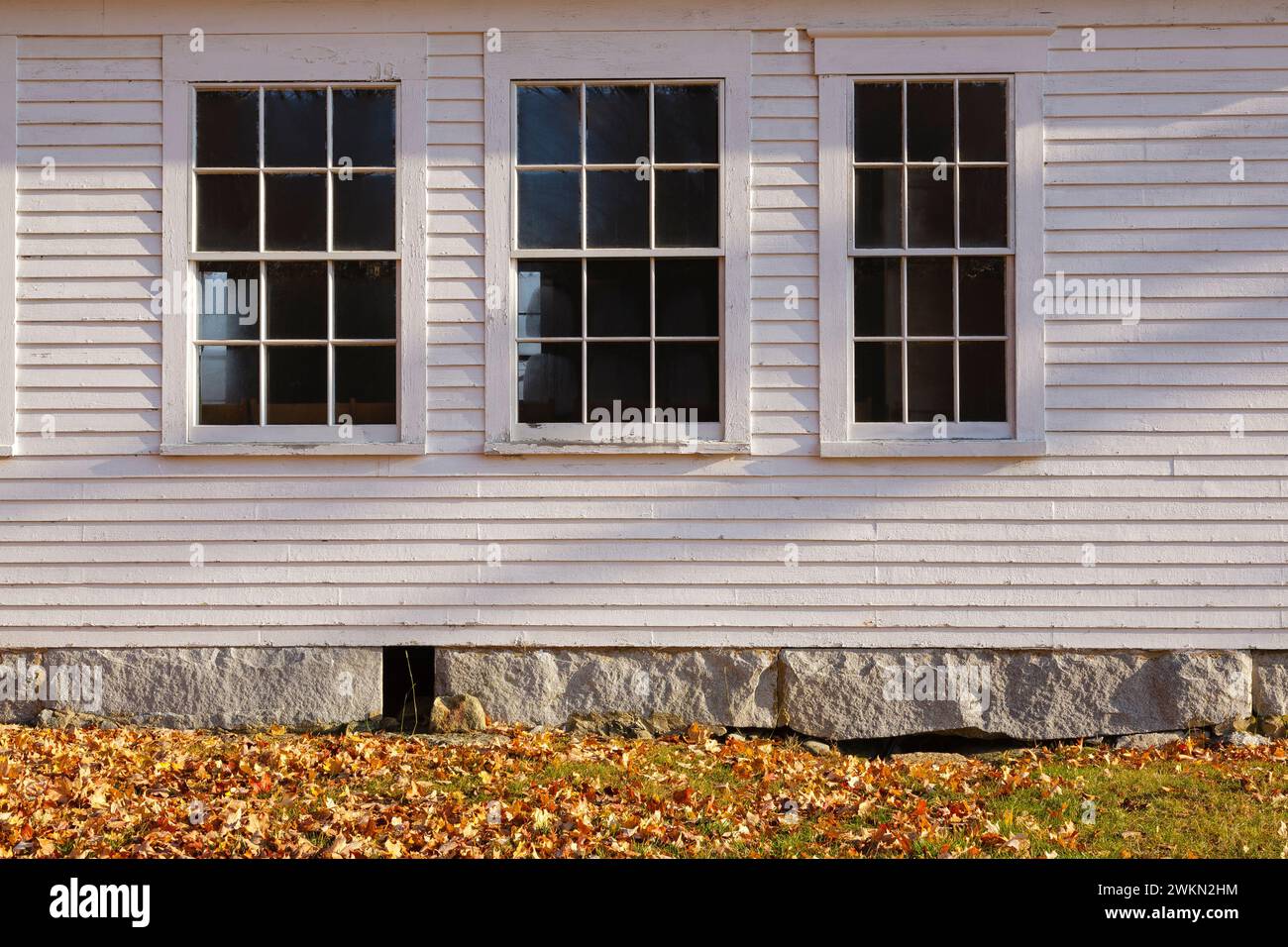 Smith Meetinghouse School in Gilmanton, New Hampshire during the autumn
