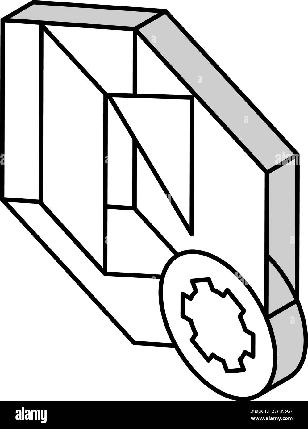 space optimization interior designer isometric icon vector illustration ...