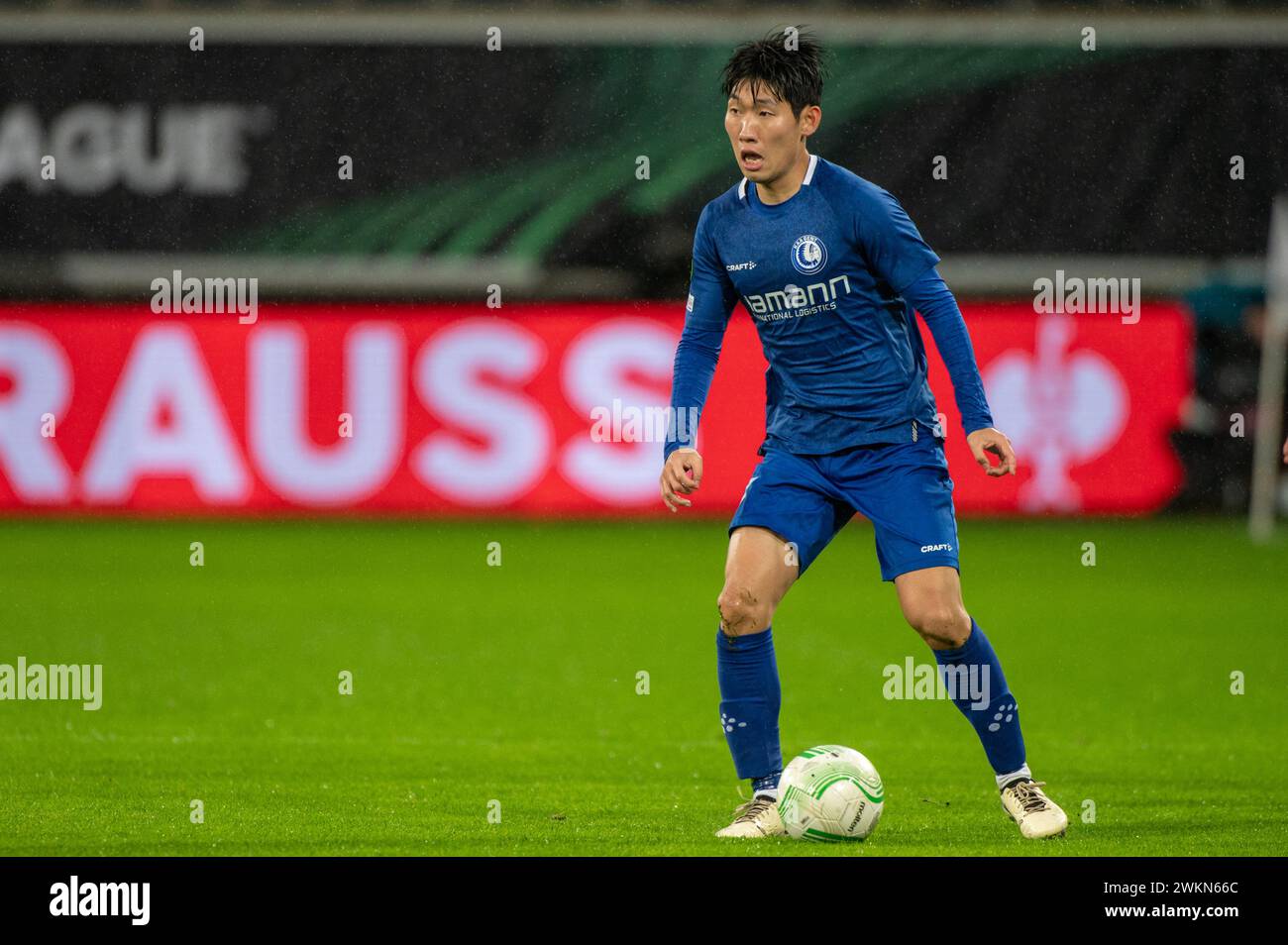 HyunSeok Hong of Gent during the UEFA Europa Conference League, Playoff 2nd leg match