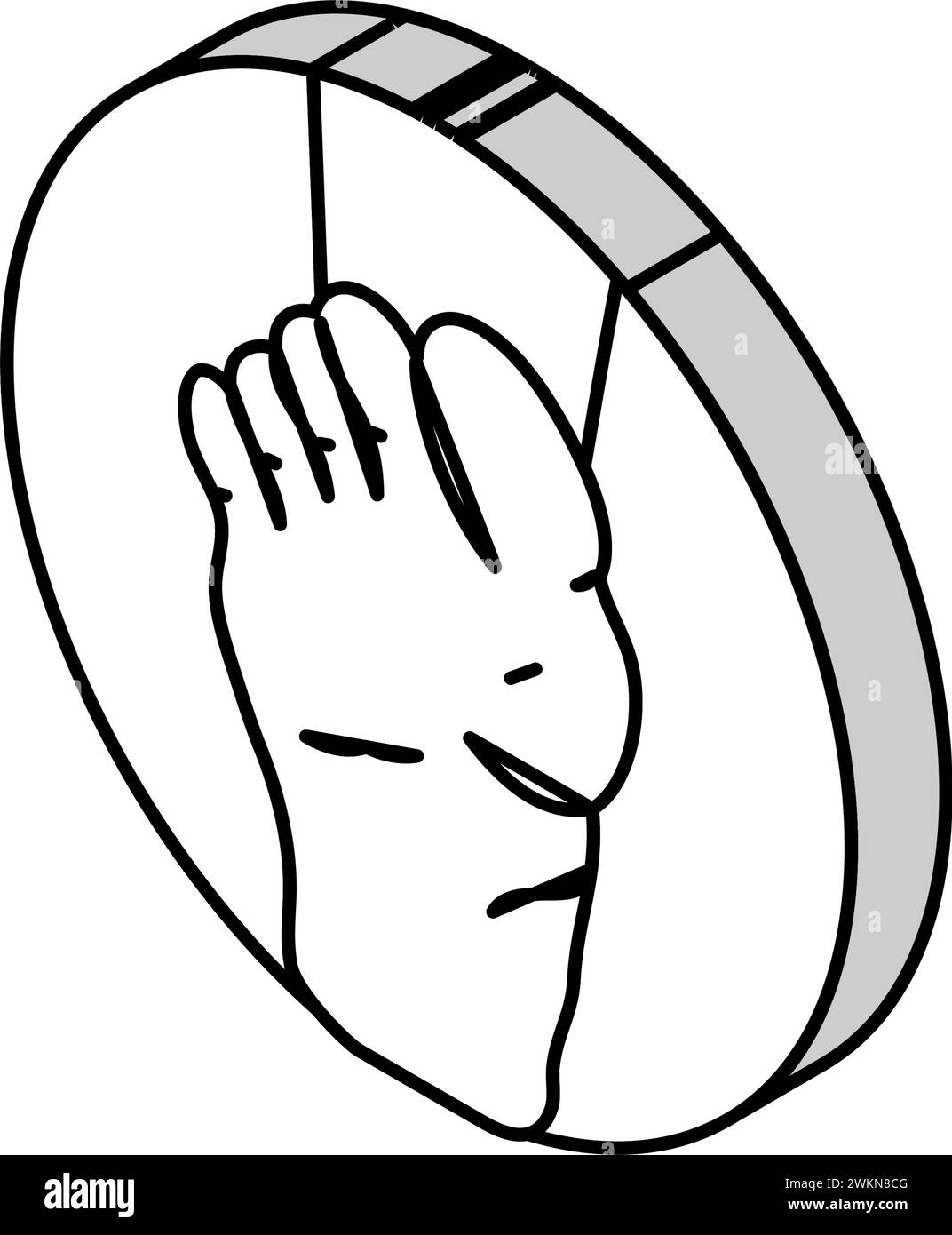 sensation pins needles disease symptom isometric icon vector