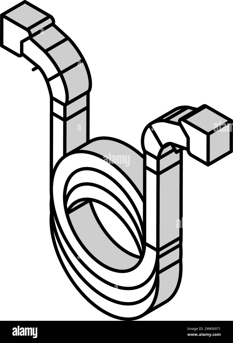 charging cable electric isometric icon vector illustration Stock Vector ...