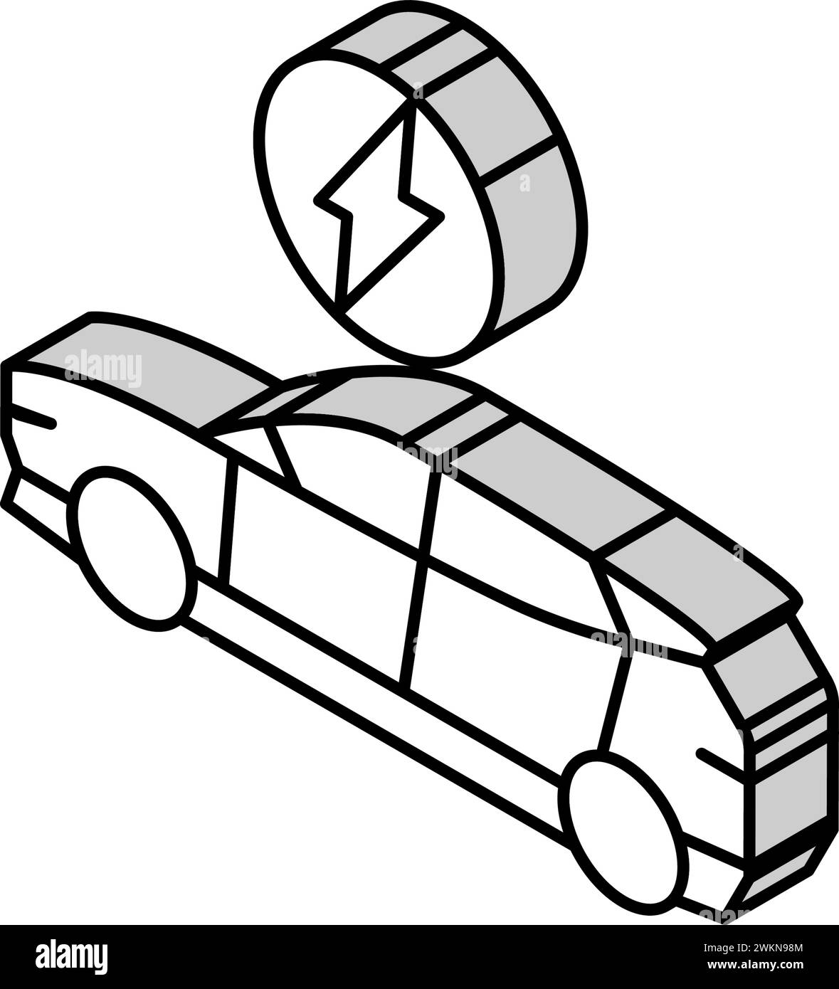 electric vehicle isometric icon vector illustration Stock Vector Image ...