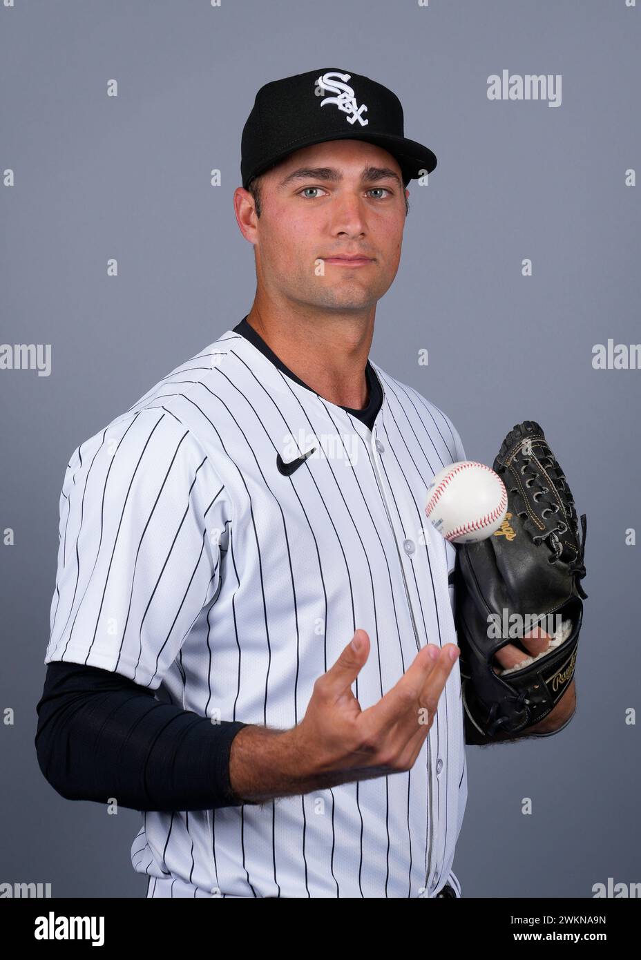 This is a 2024 photo of pitcher Nick Nastrini of the Chicago White Sox