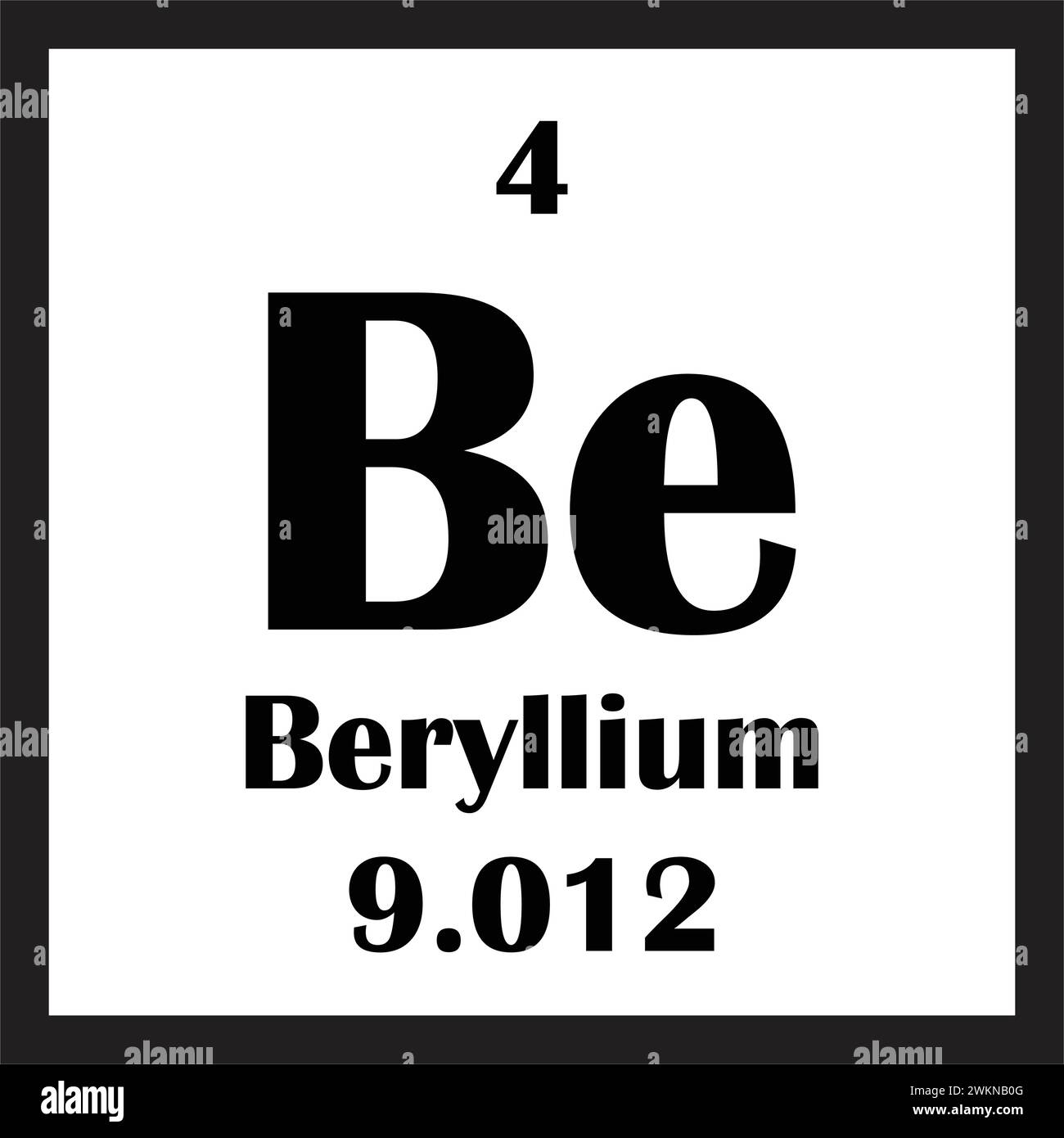 beryllium chemical element icon vector illustration design Stock Vector