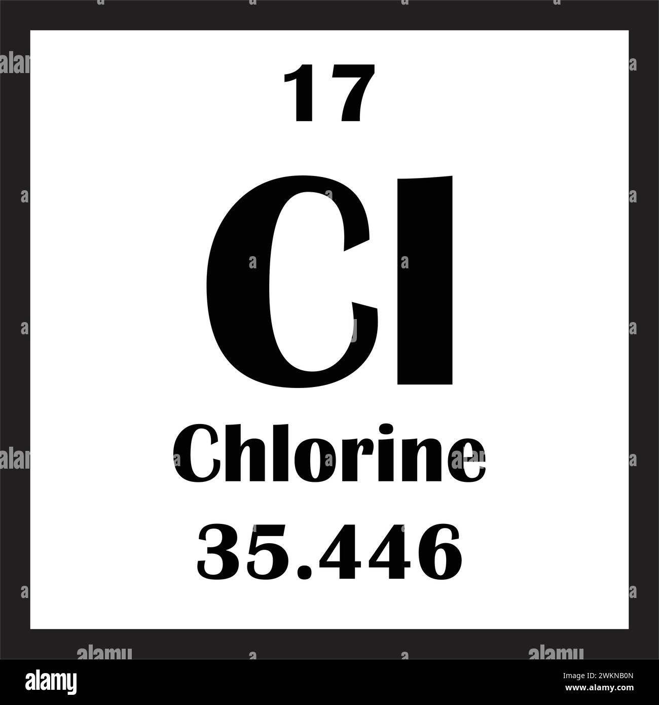 chlorine chemical element icon vector illustration design Stock Vector