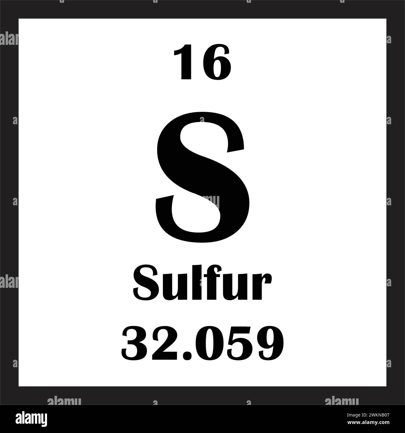 sulfur chemical element icon vector illustration design Stock Vector