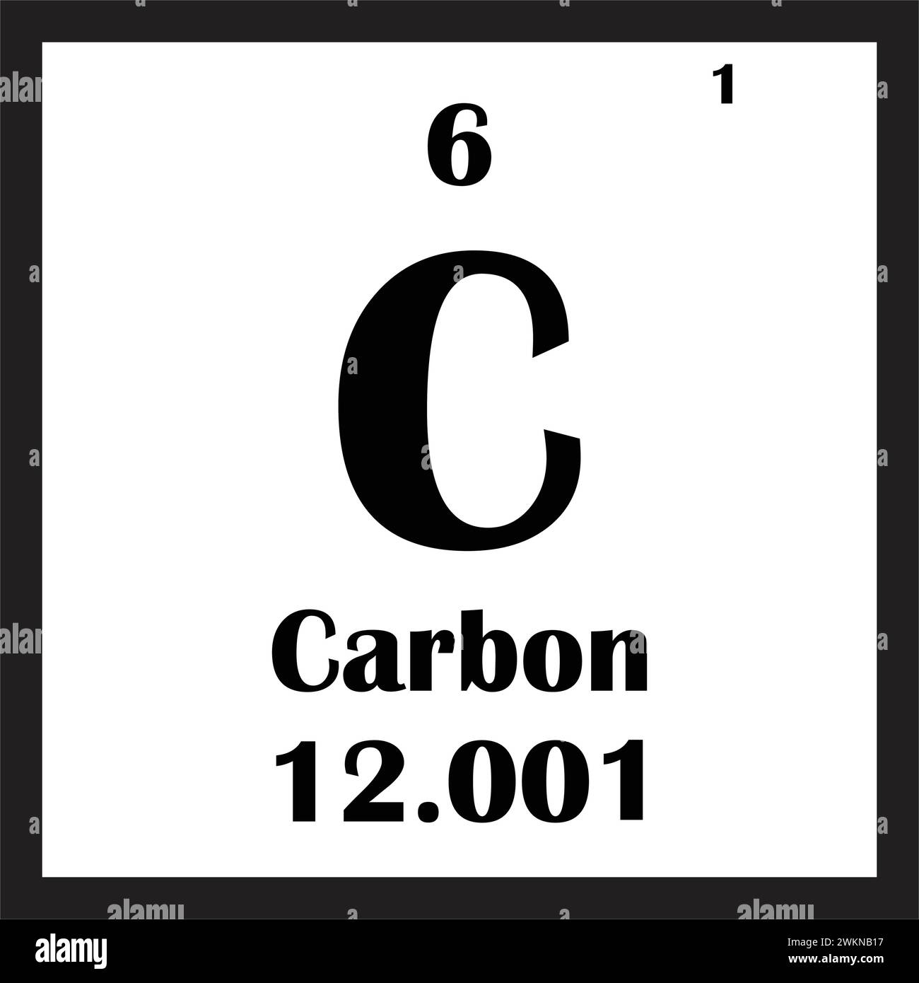 carbon chemical element icon vector illustration design Stock Vector