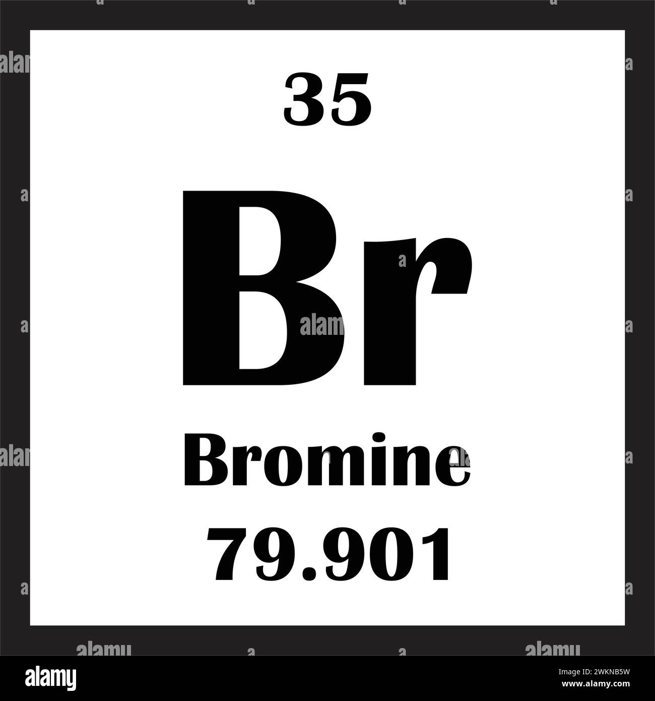 Bromine chemical element icon vector illustration design Stock Vector