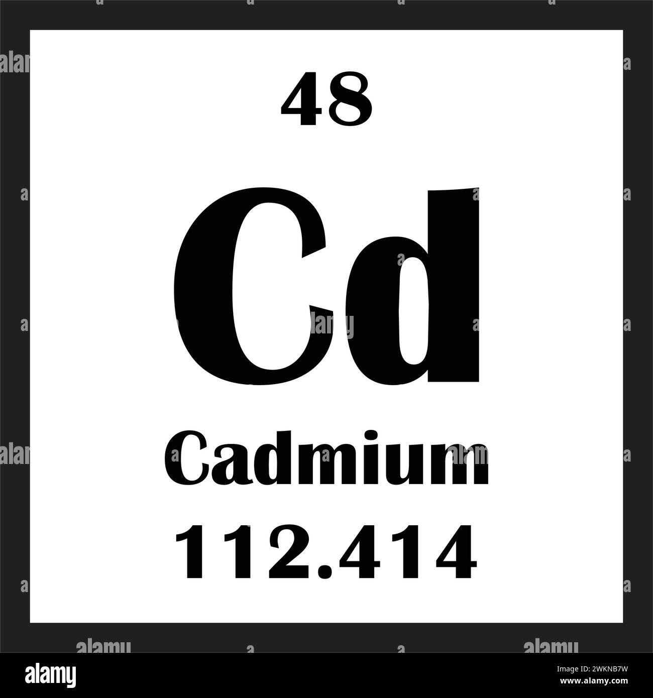 Cadmium chemical element icon vector illustration design Stock Vector