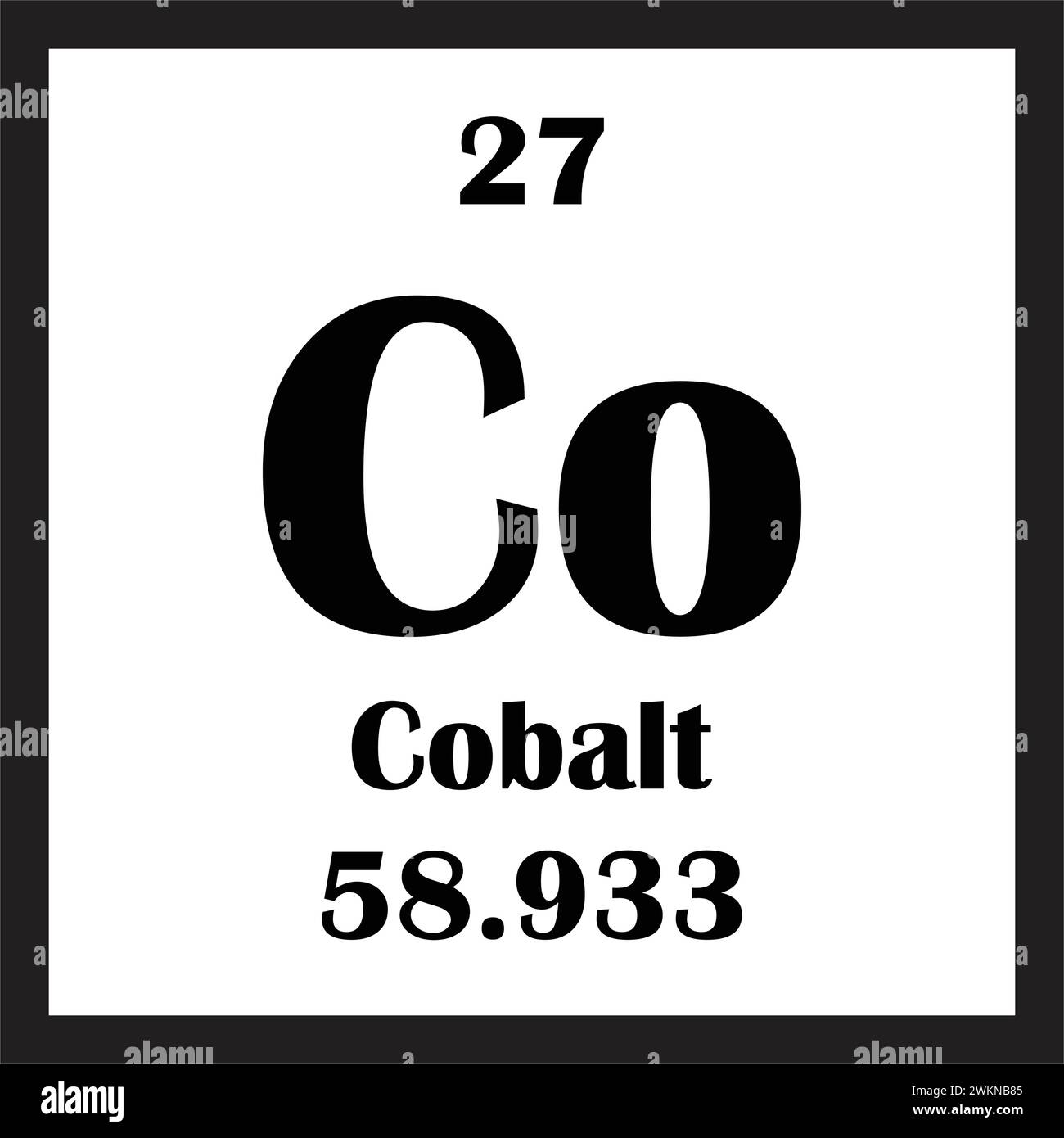 Cobalt chemical element icon vector illustration design Stock Vector