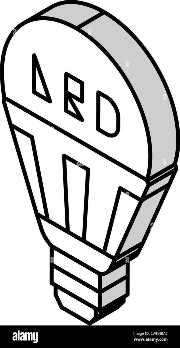 led lighting energy isometric icon vector illustration Stock Vector ...