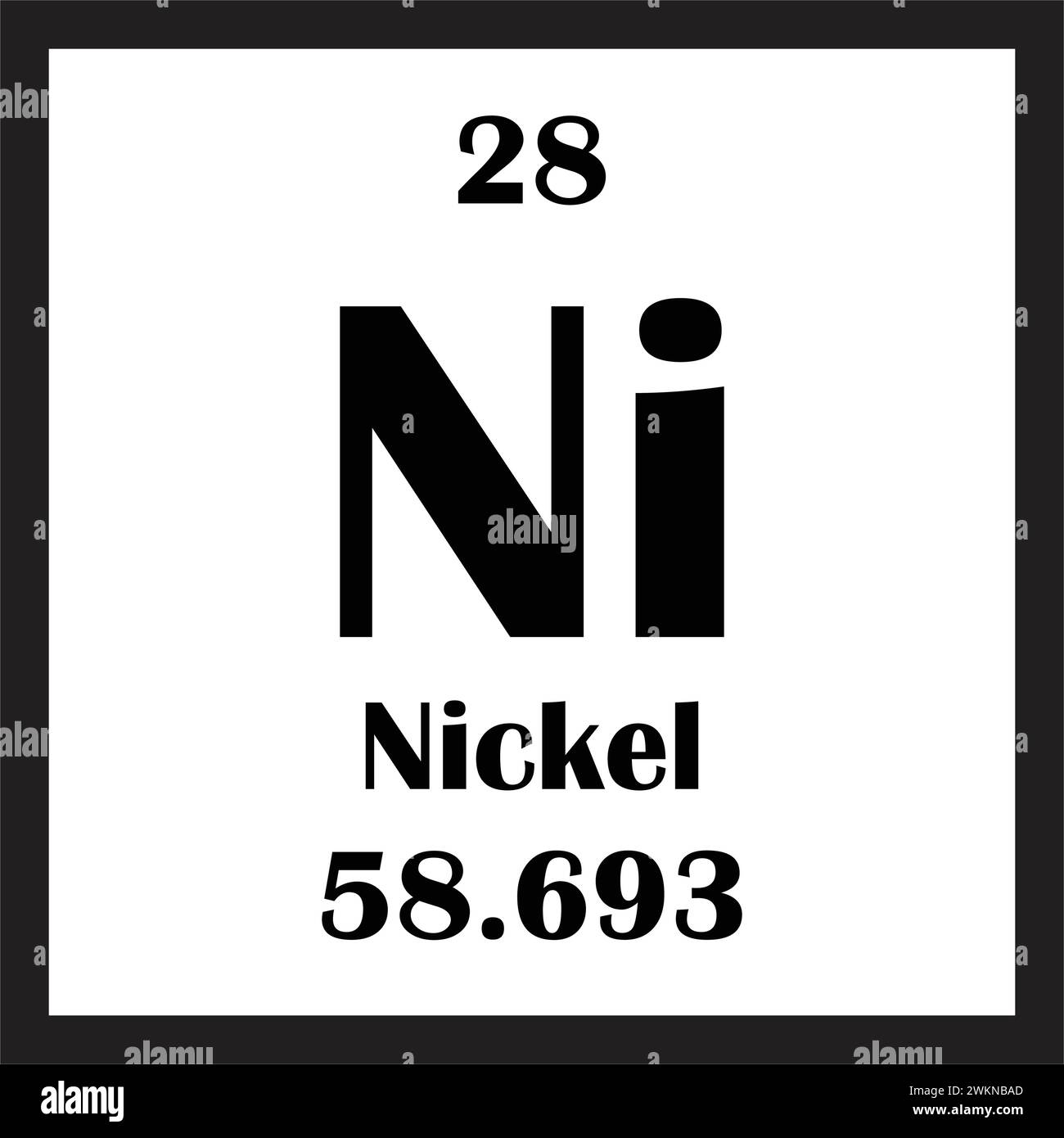 Nickel chemical element icon vector illustration design Stock Vector