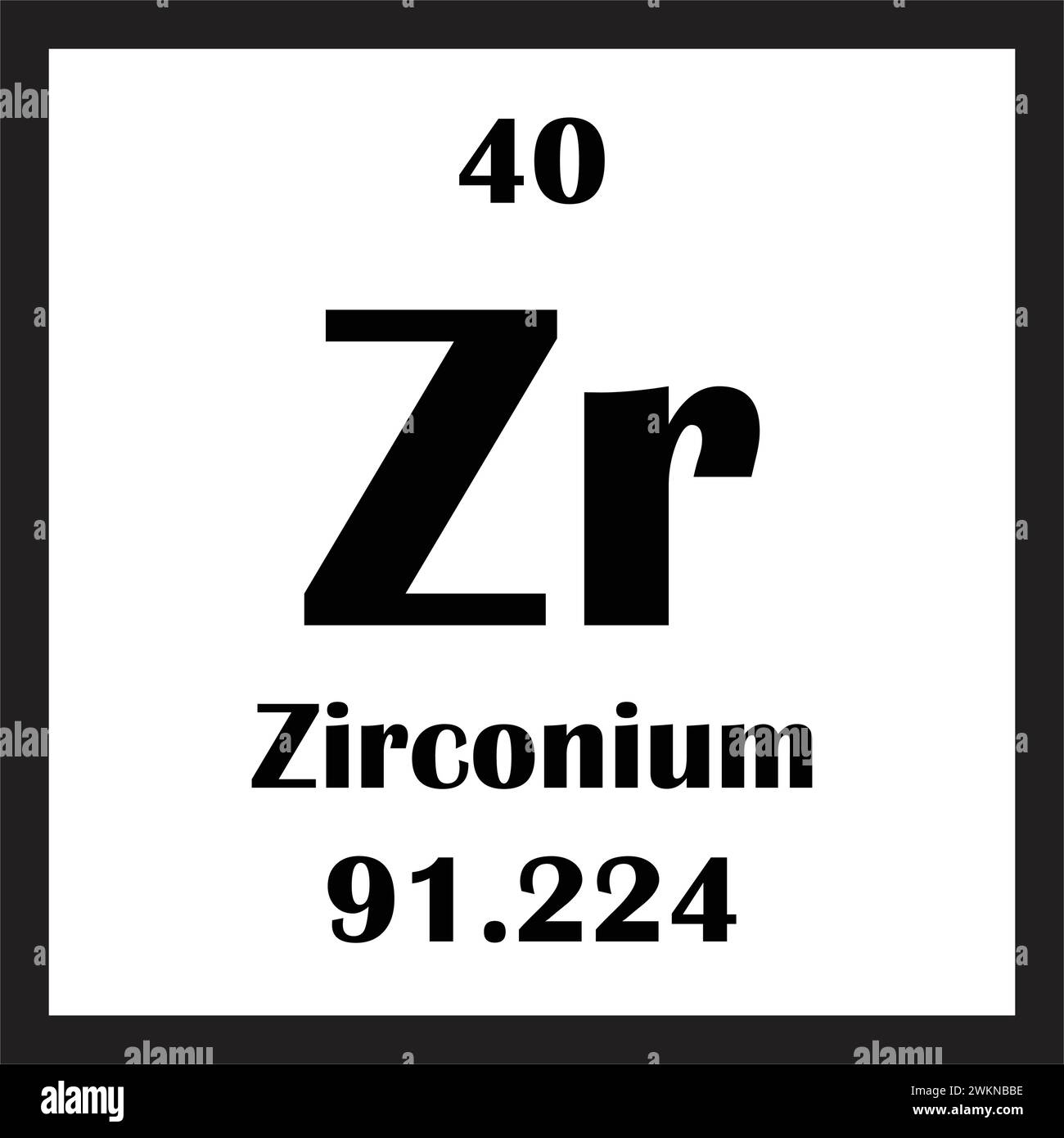 Zirconium chemical element icon vector illustration design Stock Vector