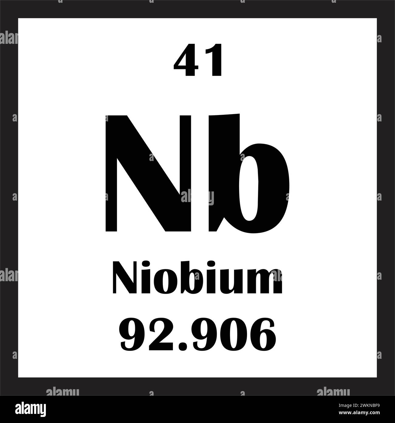 Niobium chemical element icon vector illustration design Stock Vector
