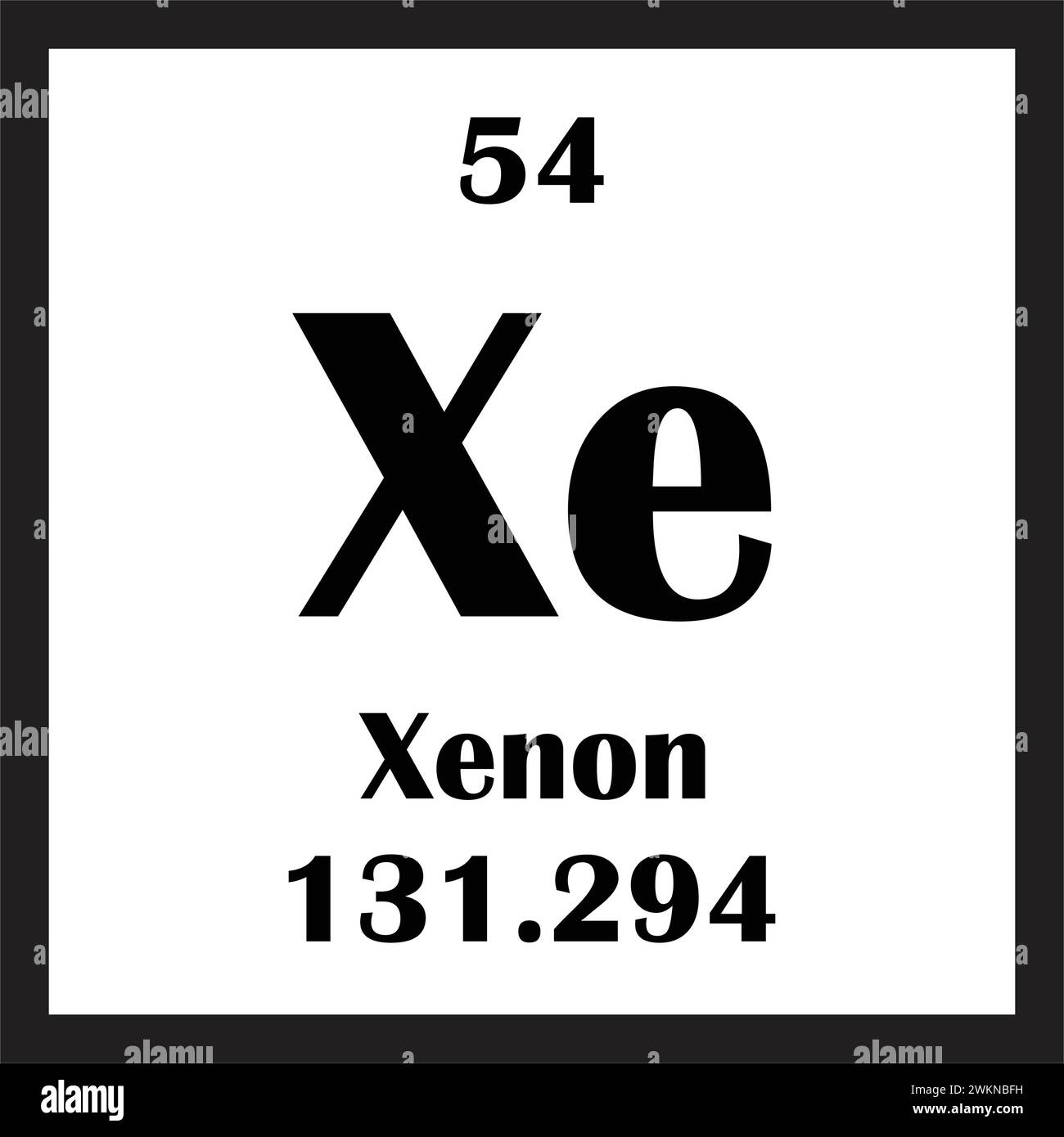 Xenon chemical element icon vector illustration design Stock Vector