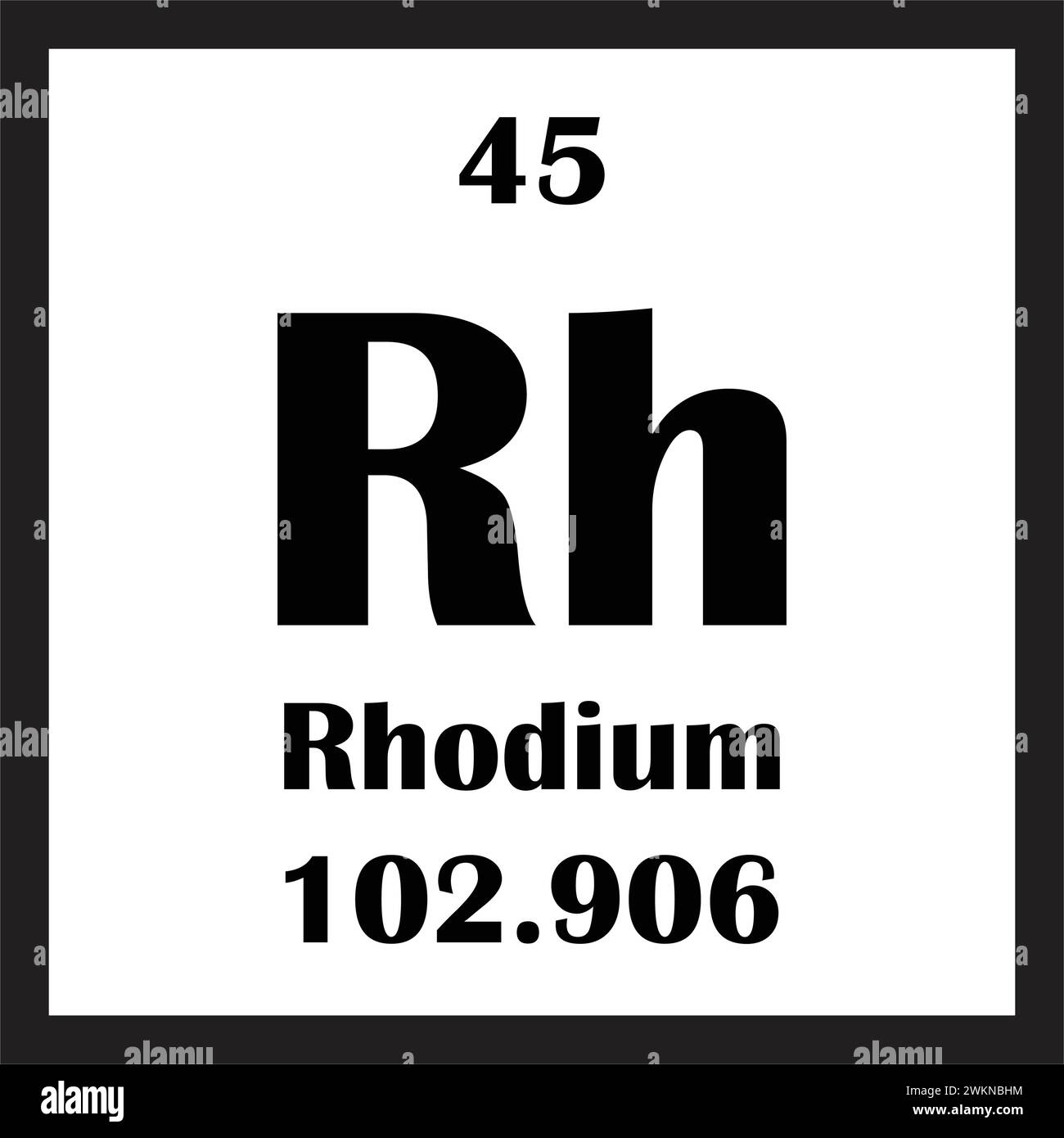 Rhodium chemical element icon vector illustration design Stock Vector