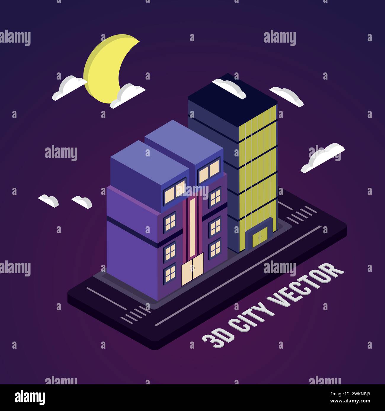 Isometric cityscape buildings Vector Stock Vector Image & Art - Alamy