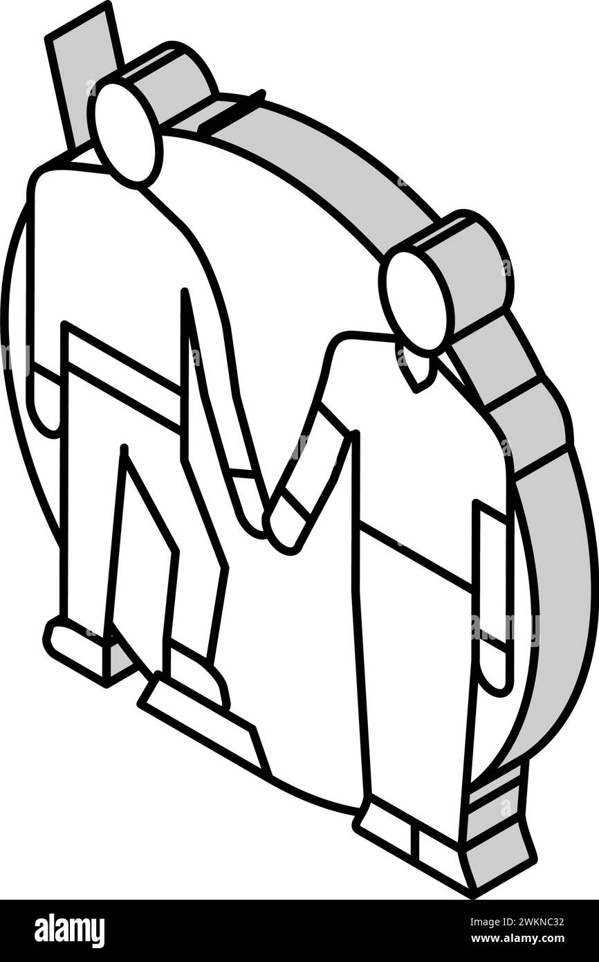 life skills training occupational therapist isometric icon vector. life