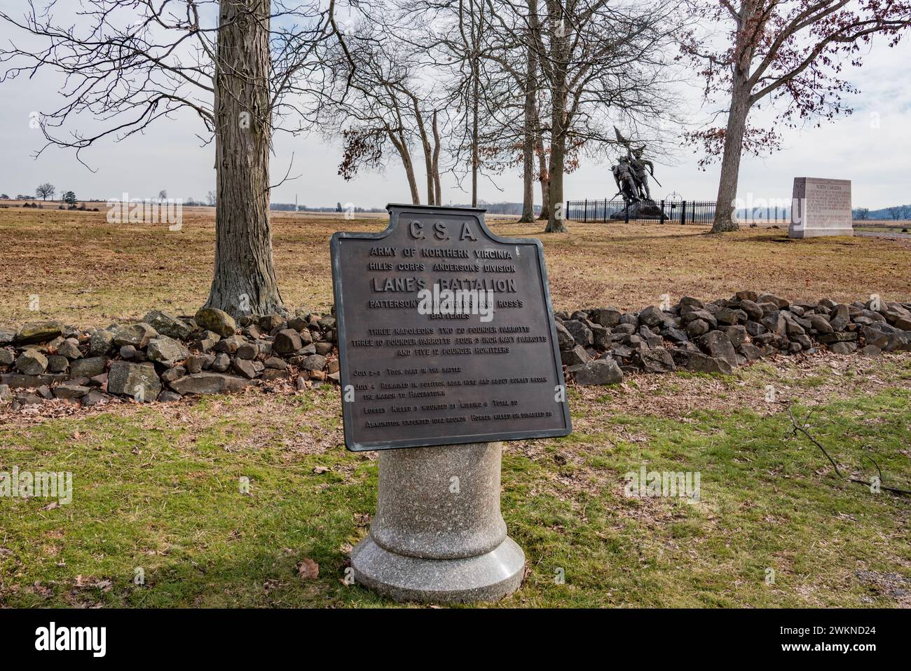 Monument to Lanes Battalion and the NC Monument, Confederate Ave