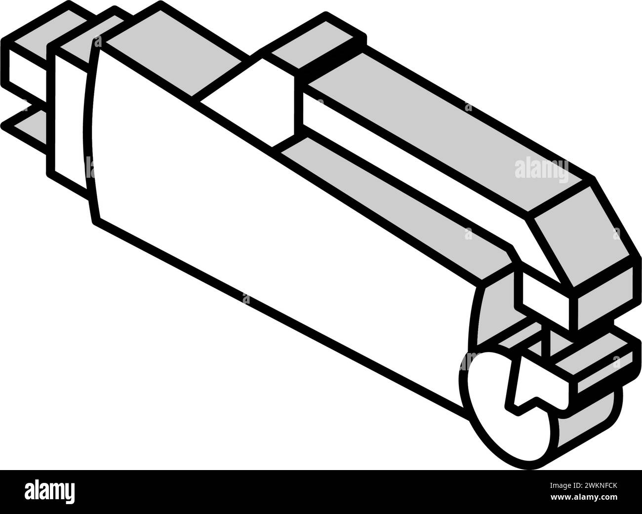 grading blade construction vehicle isometric icon vector illustration ...