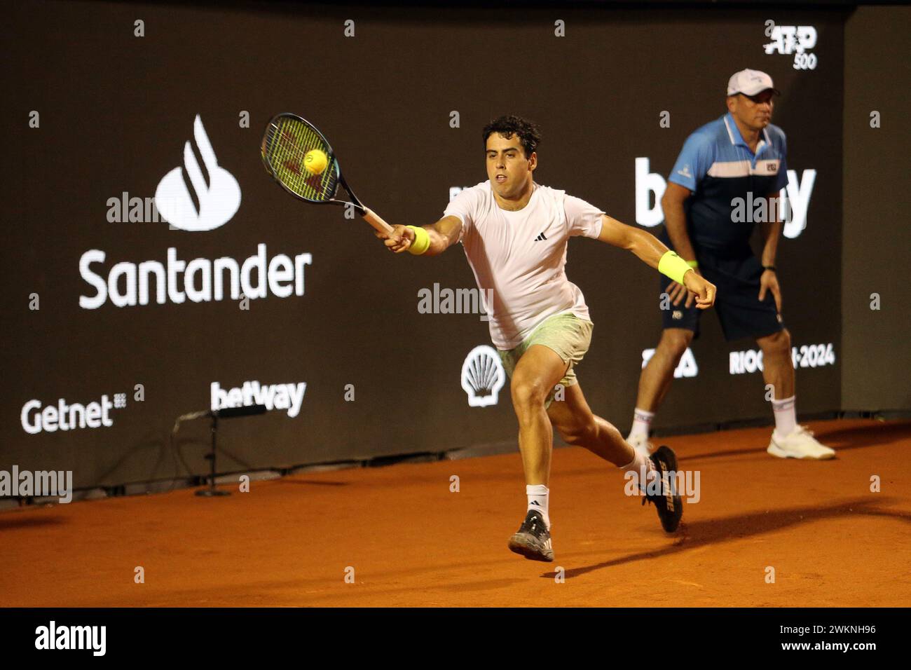 21st February 2024: Jockey Club, Brasileiro, Brazil: Rio Open Tennis tournament: Jaume Munar (ESP) against Thiago Seyboth Wild (BRA) Stock Photo