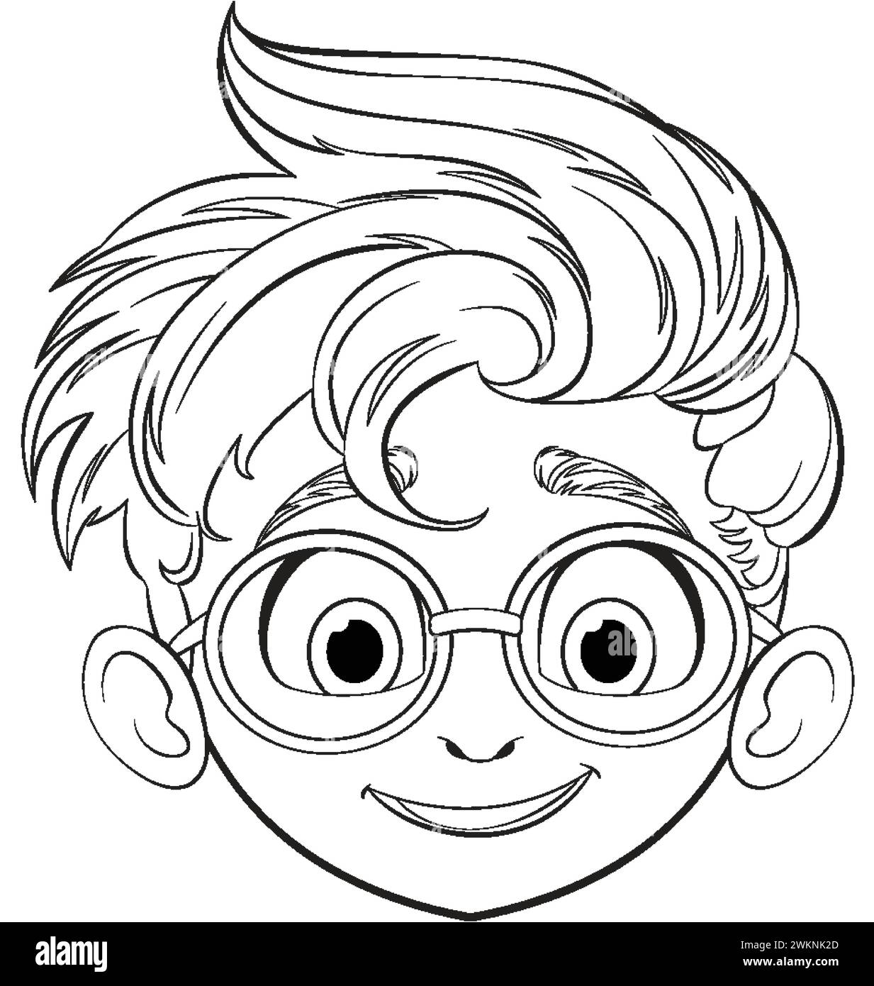 Vector illustration of a smiling young boy Stock Vector Image & Art - Alamy