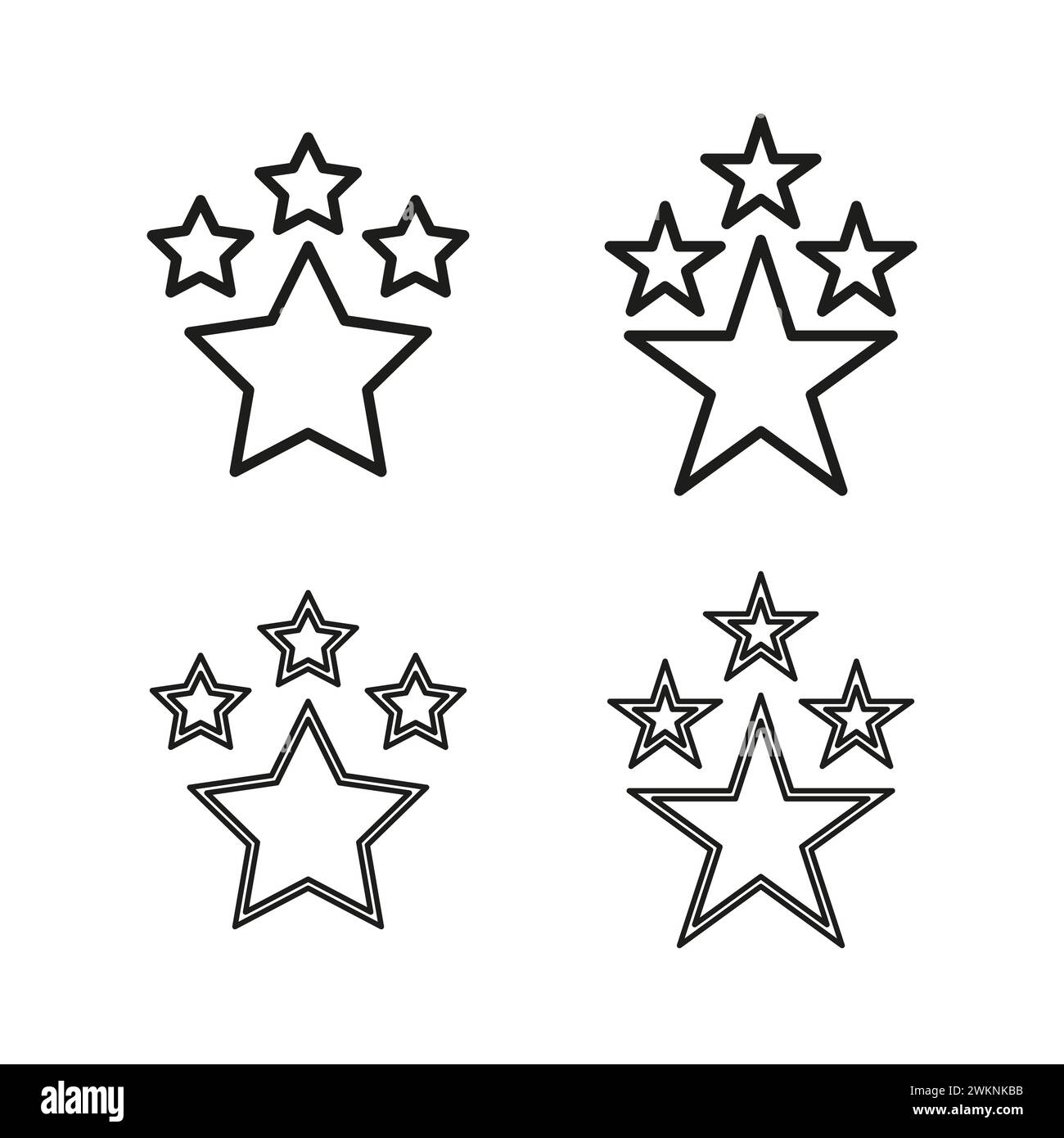 Five-star rating symbol. Customer satisfaction and quality feedback ...