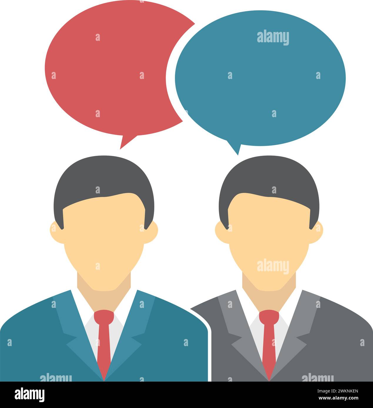 Teamwork icon flat color Stock Vector Images - Alamy