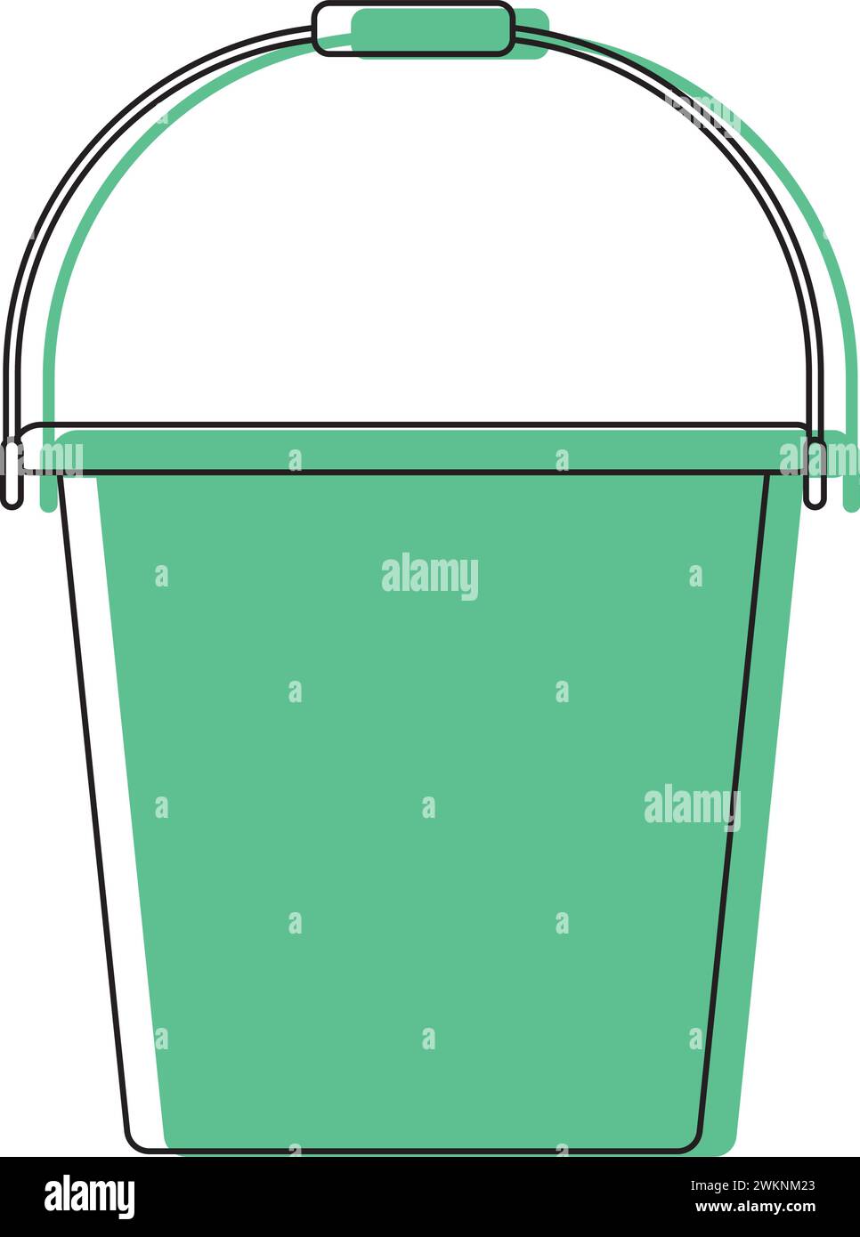 Colored gardening bucket icon Vector Stock Vector