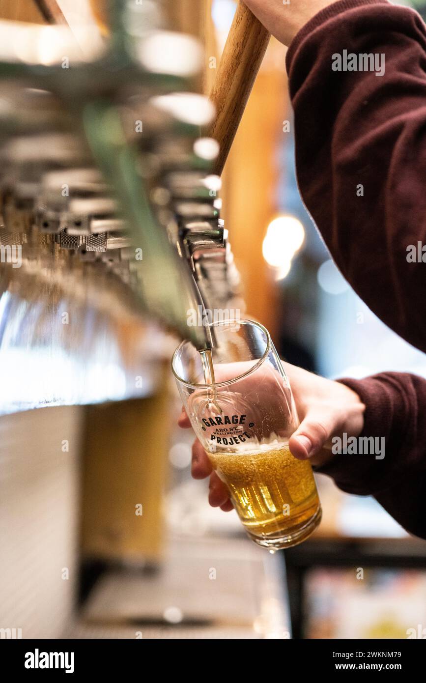 The Garage Project, beer tasting and bar, Wellington, New Zealand Stock Photo