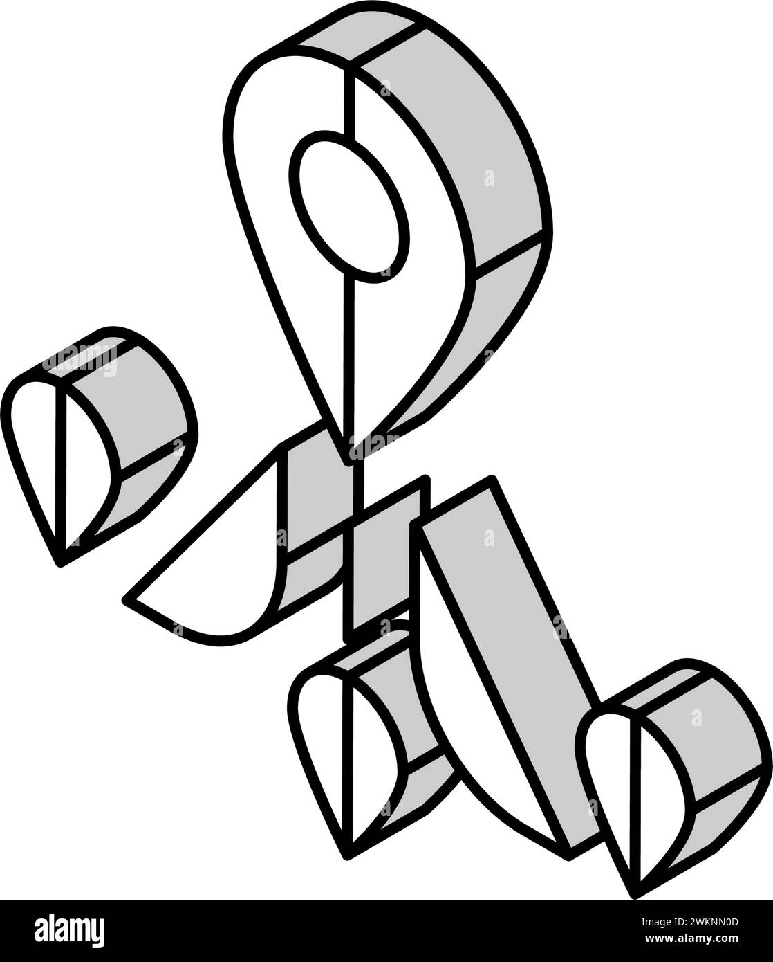 track airplane pointer place isometric icon vector illustration Stock ...