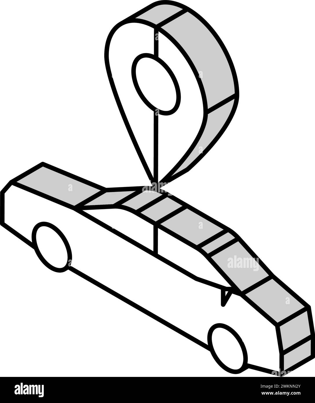 car map location isometric icon vector illustration Stock Vector Image ...