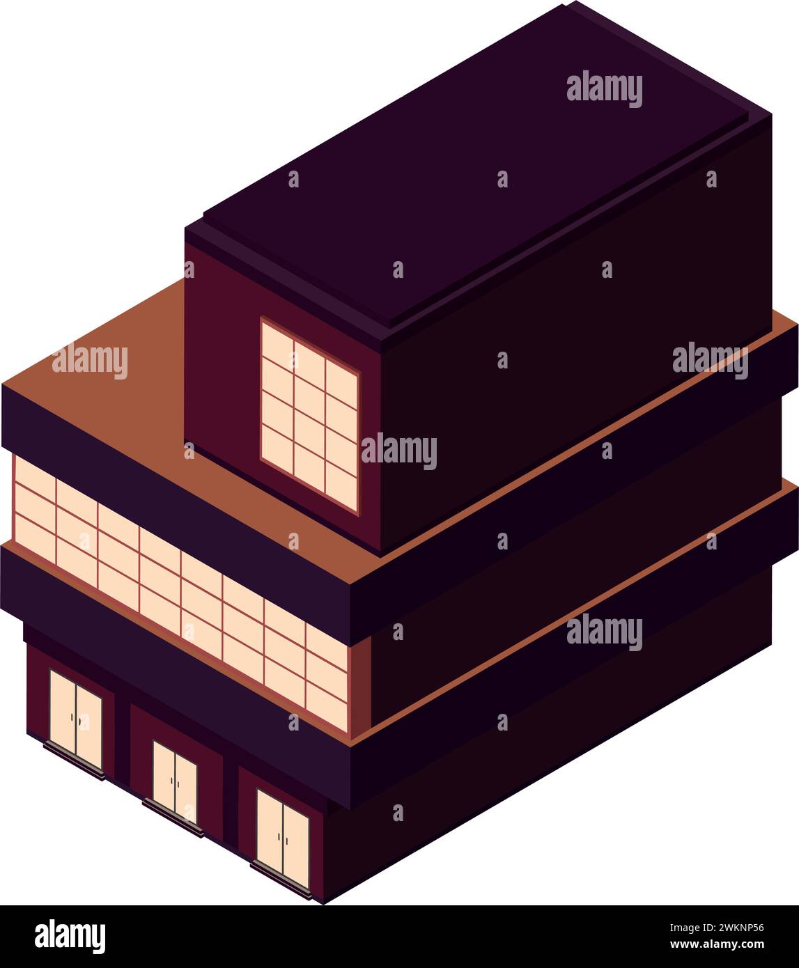 Colored isometric building icon Vector Stock Vector Image & Art - Alamy
