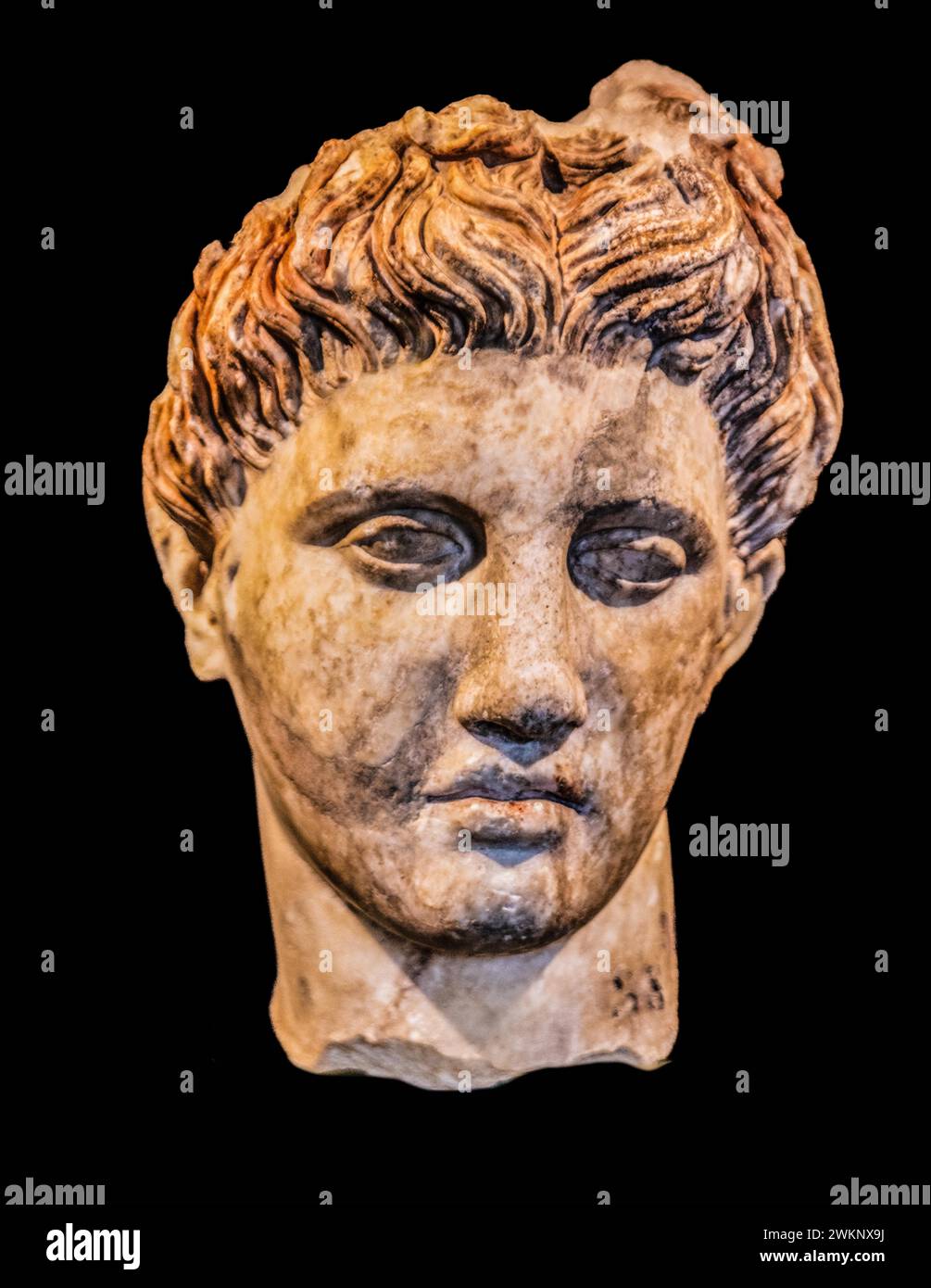 Head of Apollo, 1st century, National Archaeological Museum, Villa ...