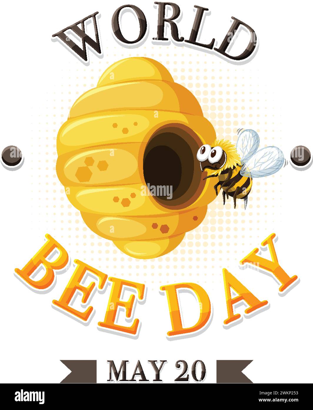 Colorful vector graphic for World Bee Day event Stock Vector Image & Art Alamy