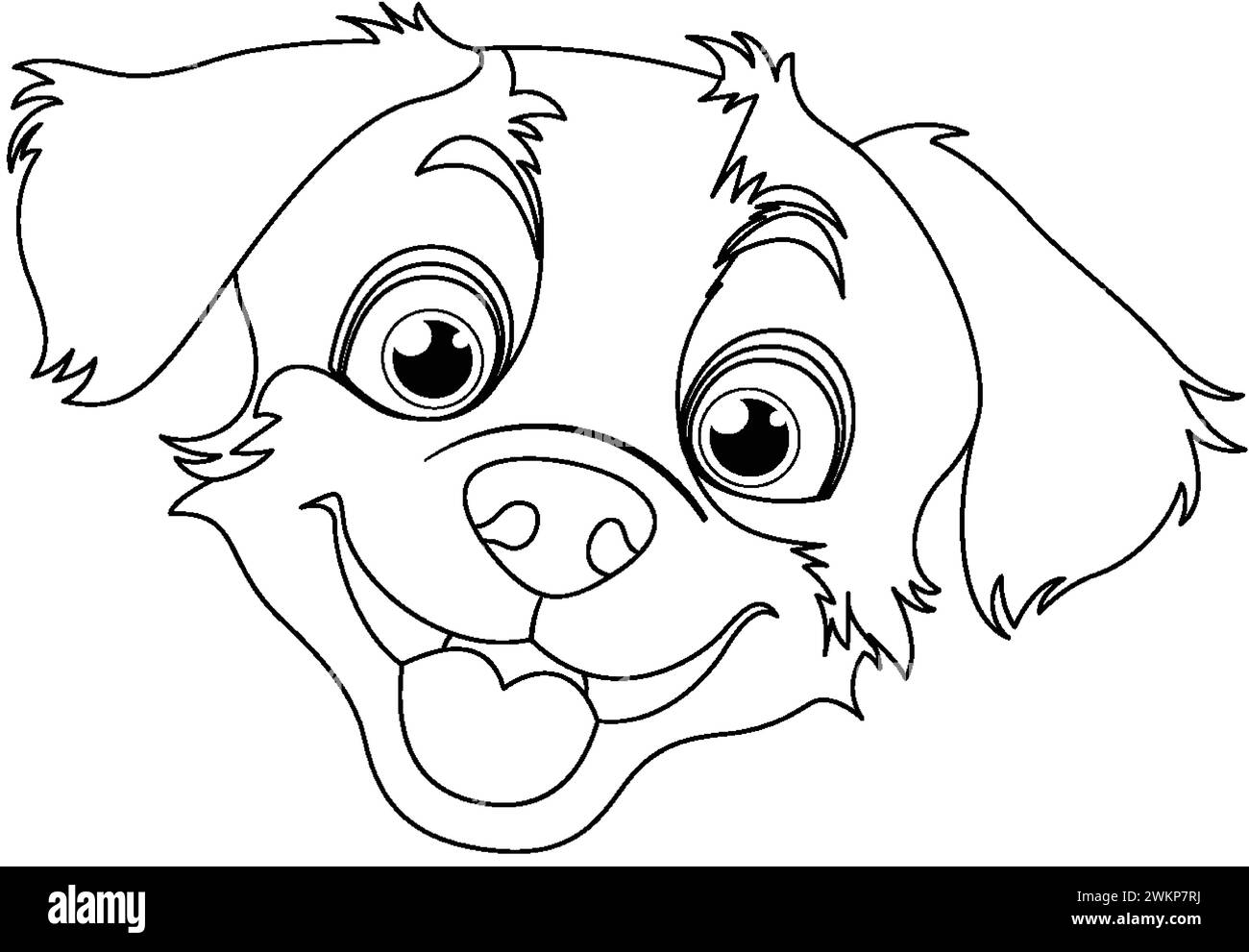 Vector illustration of a cheerful cartoon dog Stock Vector Image & Art ...
