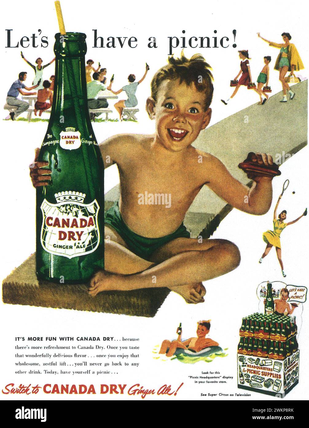 1952 Canada Dry ginger ale print ad Stock Photo