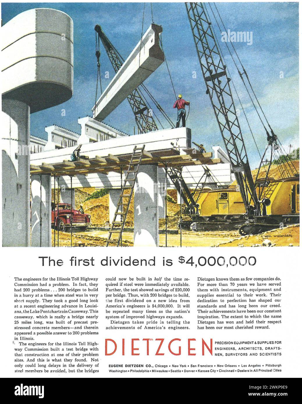1957 Dietzgen print ad Stock Photo Alamy