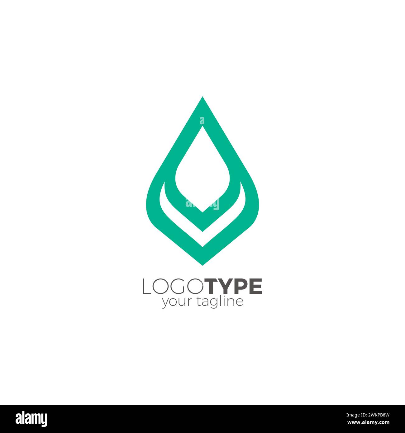 AV Logo Simple. Water Logo. Leaf Logo vector Stock Vector