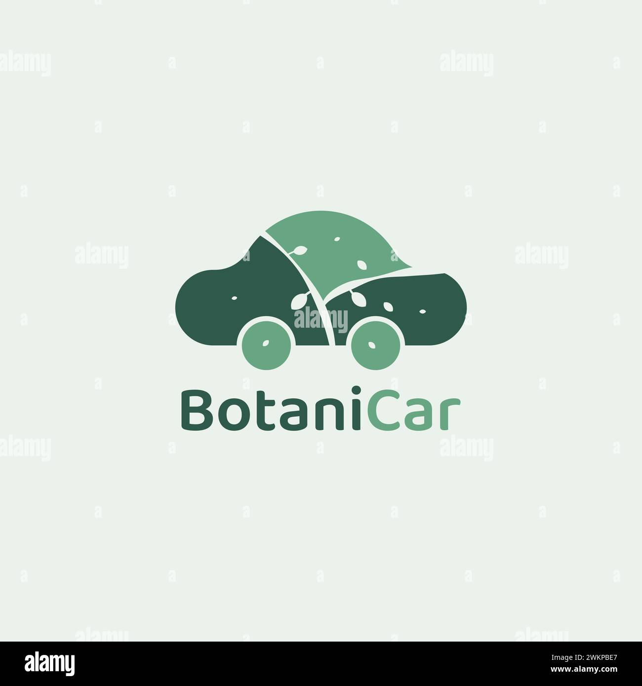 simple-car-logo-mixed-with-botanical-pattern-stock-vector-image-art